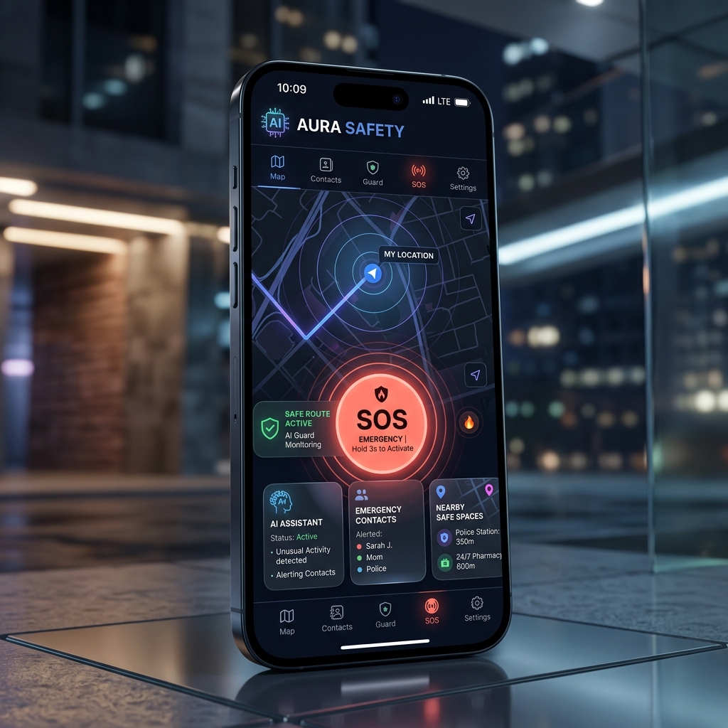 Women's Safety & Emergency Response Platform Mockup